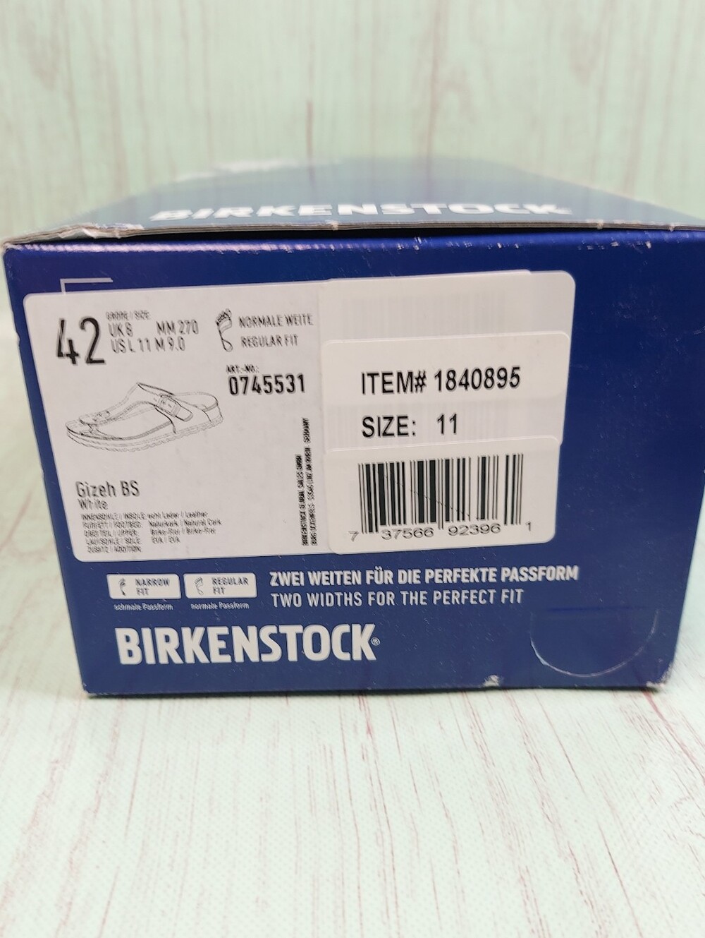 Birkenstock White Gizeh Sandals Sz 42 L11/M9 - Picture 14 of 14
